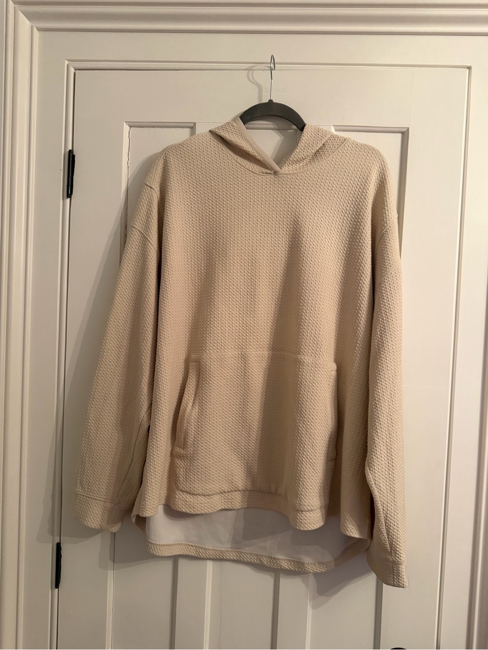 all in motion Cream Waffle-Knit Crewneck Hoodie